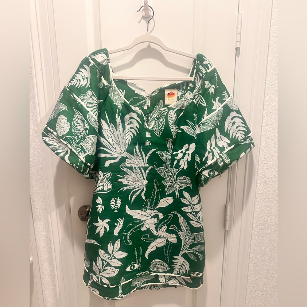 Farm Rio Green Floral Dress